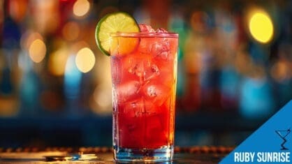 Ruby Sunrise Cocktail Recipe - Glamorous Patio Drink