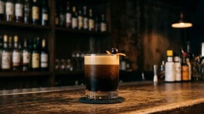 Stout and Black cocktail