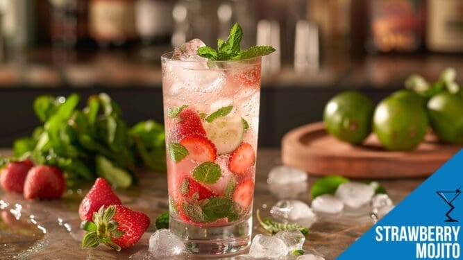 Fresh Strawberry Mojito Recipe - Refreshing and Minty