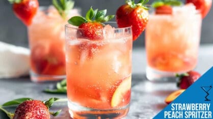 Refreshing Strawberry Peach Spritzer Recipe - Perfect Summer Drink
