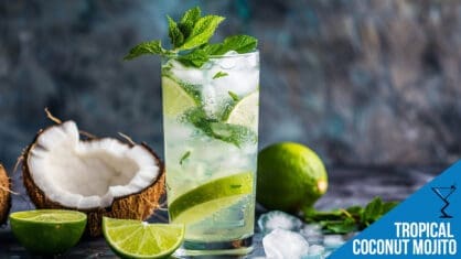 Tropical Coconut Mojito Cocktail Recipe - Refreshing Summer Drink