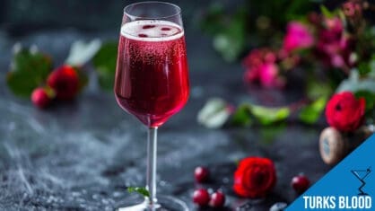 Turk's Blood Cocktail Recipe - Bold Champagne and Burgundy Wine Mix