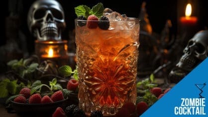 Zombie Cocktail Recipe - The Skull-Puncher of Exotic Drinks